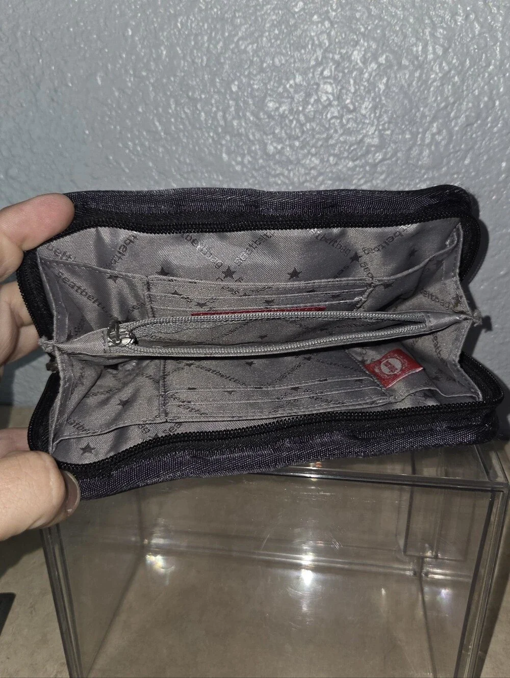 Harveys Vintage Original Seatbelt Bag Black Wallet Clutch